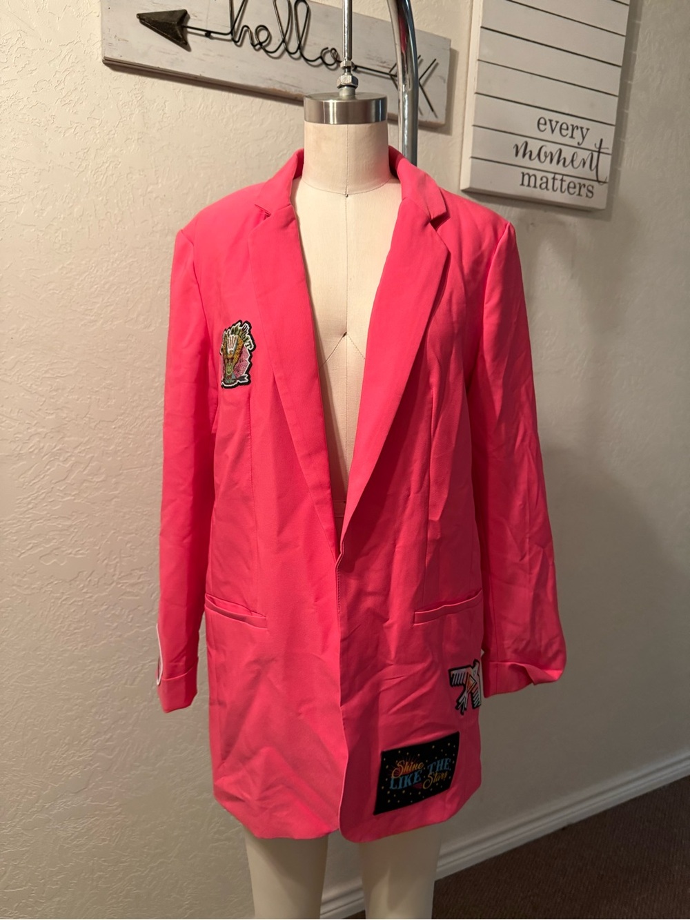 Lucky Chuck Bright Pink Blazer Jacket